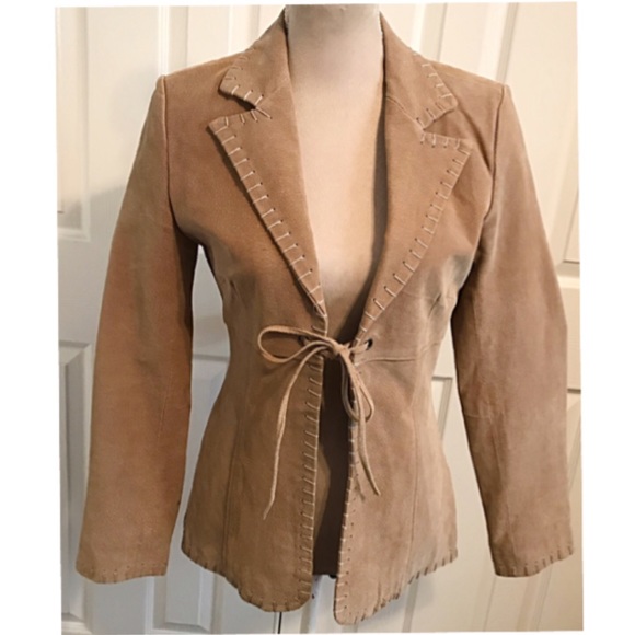 Paris Blues Jackets & Blazers - Paris Blues Outerwear, Fully Lined Suede Jacket